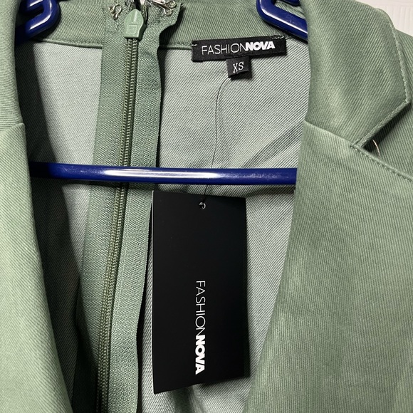 FASHION NOVA olive wide leg pant jumpsuit - Picture 4 of 5